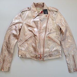 True Religion ROSE GOLD METALLIC WOMENS JACKET